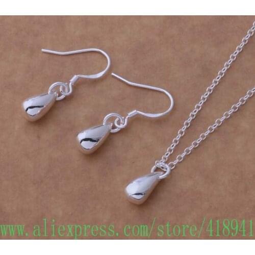 925 Jewelry silver plated Jewelry Sets Earring 177 + Necklace 681 /dzlamqsa banajrua AS087
