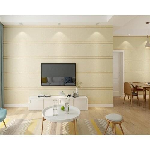 Beibehang Striped TV Simple Modern Living Room Bedroom Non-woven Stereo European Luxury papel de parede Wallpaper papier peint