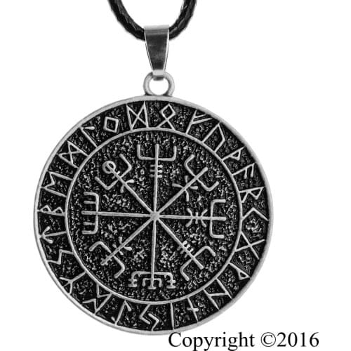 10pcs Norse Vikings Amulet Pendant Norse Vegvisir RUNE Necklace Pendant Original Jewelry