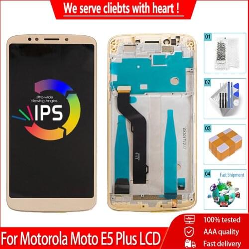 6.0" Original For Motorola Moto E5 Plus XT1924 LCD Display Touch Screen With Frame Digitizer Assembly Replacement Free Tools
