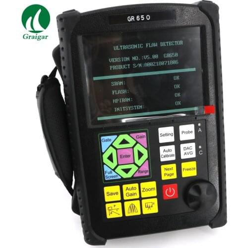 Portable Digital Ultrasonic Flaw Detector NDT Instrument GR650 Measuring Range 0~10000mm