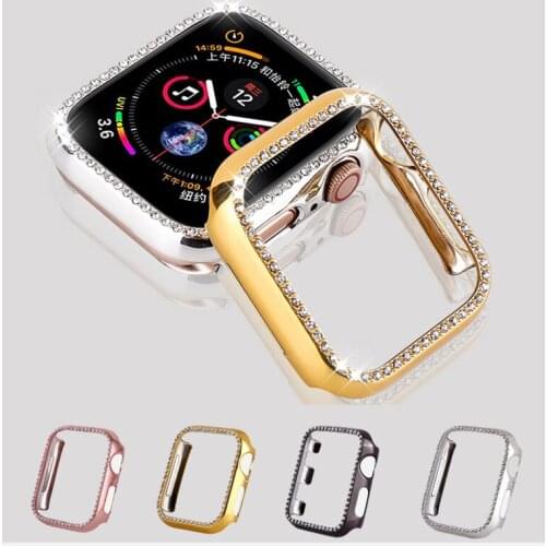 Crystal Protective case for apple watch Protect screen series 6 5 4 Diamond PC case 38mm 42mm 40mm 44mm iwatch case cover women