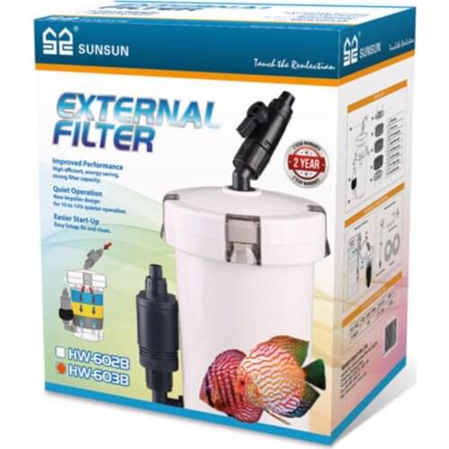 Sunsun hw-603b aquarium filter ultra-quiet external aquarium filter bucket internal external filter glass cleaning device water