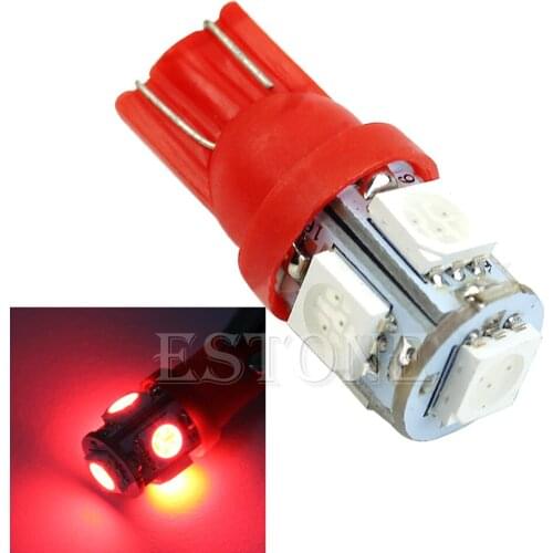 T10 5050 5-LED SMD 194 168 W5W Red XENON Light Wedge Bulb Car Tail Lamp