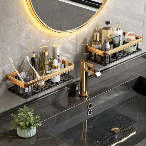 Bathroom Shleves Set Полка для ванной No-drill Corner Shelf Shower Storage Rack Shampoo Holder with Hooks Toilet Organizer Tool