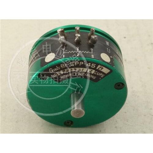 [VK] Used GreenPot CPP-45B 2K double-shaft potentiometer with gear switch