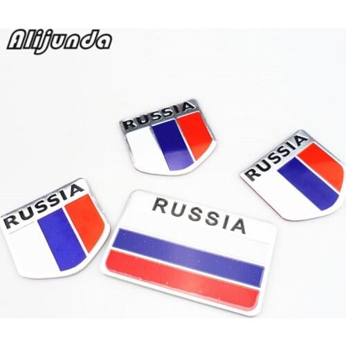 High quality Russia car sticker 3d flag logo, Label sticker accessories for Infiniti FX-series Q-series QX-series Coupe EX37 EX2