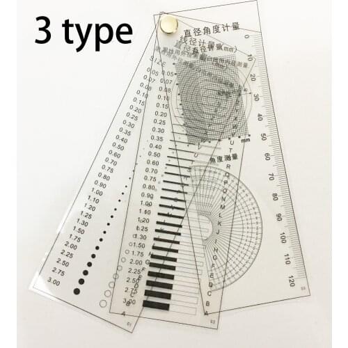 1sets Gauge Point Gauge Transparent Film Stain Card Comparison Card Stain Crack Contrast PET Dot Line Surface Quality Inspection