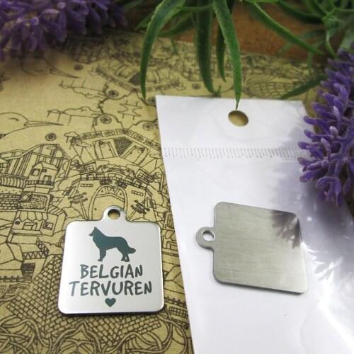 10pcs--"Belgian Tervuren "dog lover dog owner stainless steel charms more style for choosing DIY Charms pendants for necklace