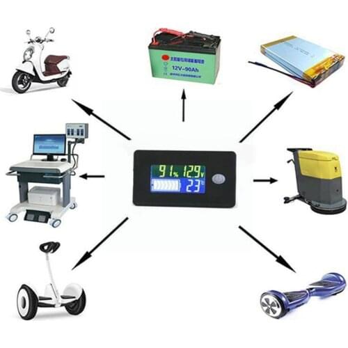 12V/24V/36V/48V LCD Apply To For 10-100V Acid Lead Electric Battery Capacity Voltmeter Lithium Tester Motorcycle Indicator M1Z3