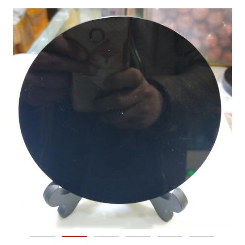 15cm natural black obsidian plate fengshui scrying mirror black obsidian stone circle disk reiki healing crystal stones