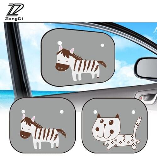 ZD 2Pcs Carton Car Side Window Sunshade Cover For BMW e46 e90 e60 e36 e39 e87 e30 Citroen c3 c4 c5 Mazda 3 6 cx-5 accessories