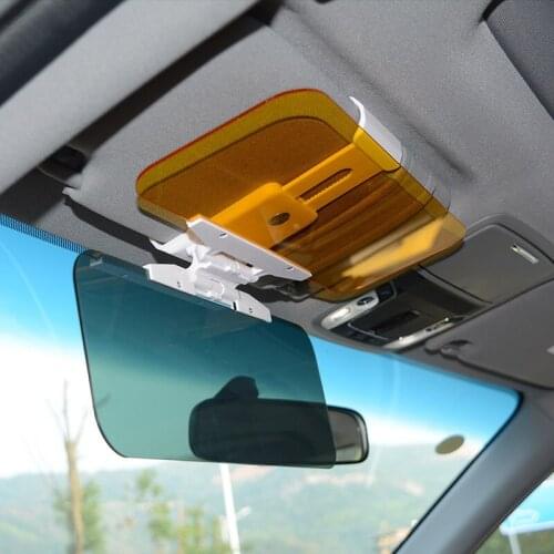 2 In 1 Car Sun Visor HD Anti Sunlight Dazzling Goggle Day Night Vision Driving Mirror UV Fold Flip Down For Clear View Visor