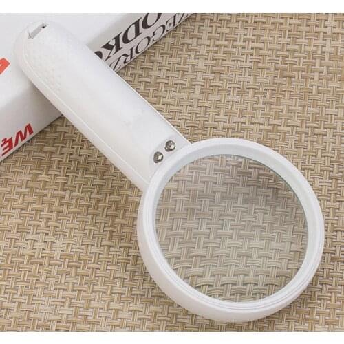 3X 75mm Handheld LED Illuminated 3 Times Magnifier Magnifying Glass for Reading Mobile Phone Repair Insects Viewer for Children