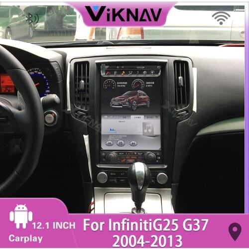 Car radio GPS navigation for Infiniti G25 G37 2004-2013, 12.1-inch car multimedia player with vertical screen