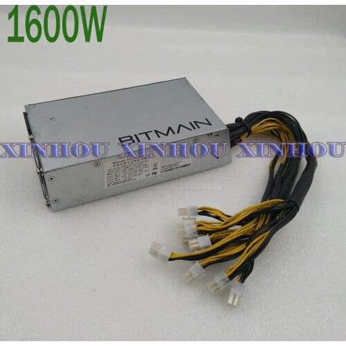 Used Bitmain APW3++ 12-1600-A3 12V 133A MAX 1600W BTC LTC ETH miner Power Supply For antminer s9 L3 Z11 S9k R4 Innosilicon A9 D9