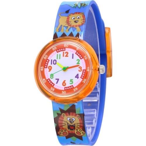 11 Designs Christmas Gift Cute Lion Girl Watch Children Fashion Watch SportS Jelly Cartoon New Boy Watch relogio masculino