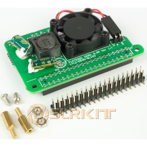 DSLRKIT 5V 3A PoE HAT for Raspberry Pi 4B 3B+ 3B Plus 802.3at PoE+ with Cooling fan