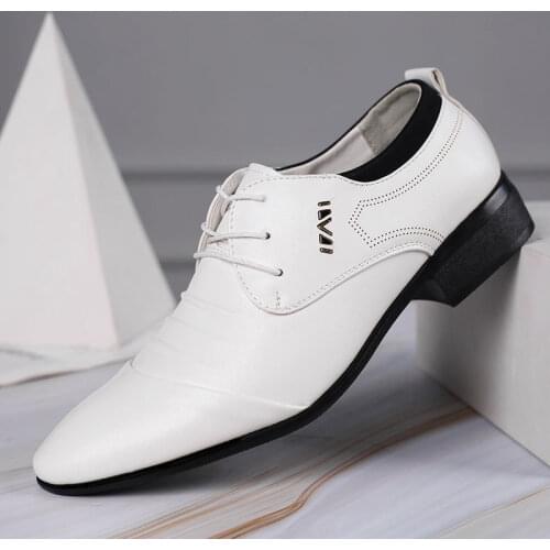 HUIYI Mens Leather Shoes