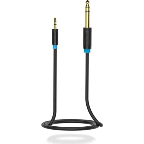 Jack Cable 3.5mm to 6.35mm 1 Meter Aux Cable Mono 6.5 Jack to 3.5 Male for Mixer Amplifier Speaker 6.5mm 3.5 Jack Splitter Cable
