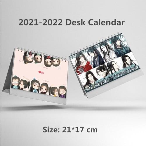2021 Year Heaven Officials Blessing Desk Calendar Tian Guan Ci Fu Cartoon Character Calendars Fans Gift