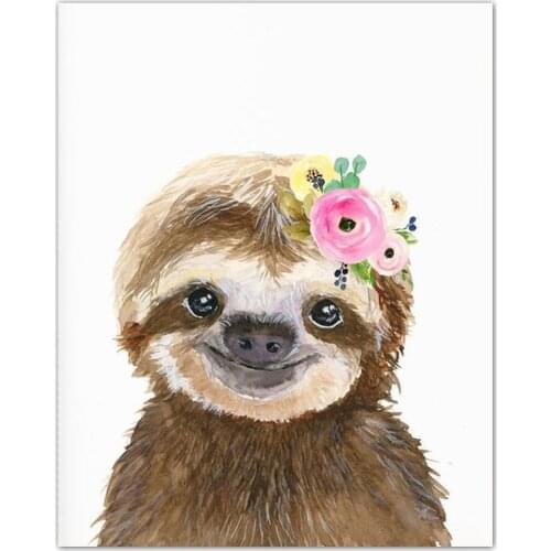 Full Round Diamond painting Sloth animal Full Square Diamond embroidery Cross stitch DIY 5D Diamond mosaic kids Room Decor gift