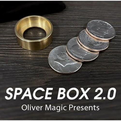 Space Box 2.0 by Oliver Magic Coin Appear Vanish Magia Magician Close Up Illusion Gimmick Tricks Mentalism Funny Magica Cylinder