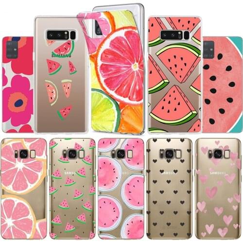 Summer Style Watermelon Sweet Cute Phone Case for Samsung Galaxy A21S A32 A41 A52 A72 A71 A70 4G/5G S10 S20 S21 Plus Ultra