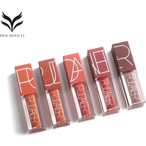 Matte Lip Gloss Nude Lip Makeup Waterproof Liquid Lipstick Long-lasting 5 Color Lip Gloss Sexy Matte Lipstick Beauty Cosmetic