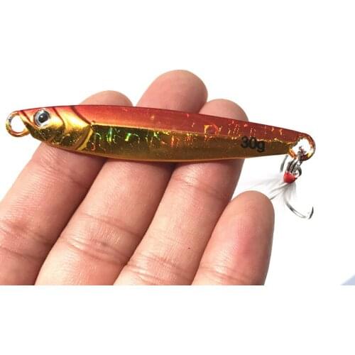 Hot Sale Pieces30g 70mmMetal Lure Fishing Spoon Freshwater Fishing Hard LureSliceJigBait Spoon Fishing Tackle Metal Jigging