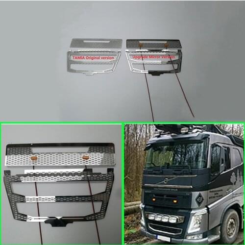 Metal Intake Cover with Light Grille for 1/14 Tamiya RC Truck Car VOLVO FH12 FH16 56360 Diy