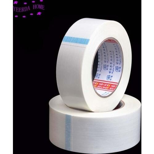 Milky white opaque fiber tape strong high viscosity fiberglass tape 25m/50m