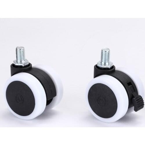 Myhomera 40mm 1.5 inch Universal Mute Chair Wheel Furniture Wheels Caster Swivel Castor Replace Heavy Duty Rollers Rubber Brake