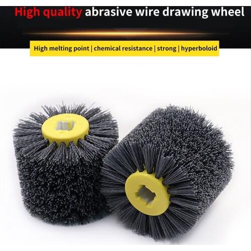 1 pcs 120*100*19mm Nylon Abrasive Wire DuPont Drum Polishing Wheel Electric Brush for Woodworking Metalworking