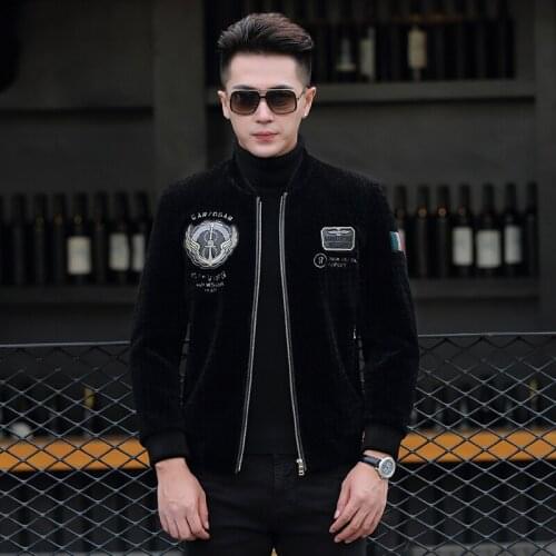 New Alpaca Cashmere Sheared Haining Leather and Fur Integration for Mens Skin P850