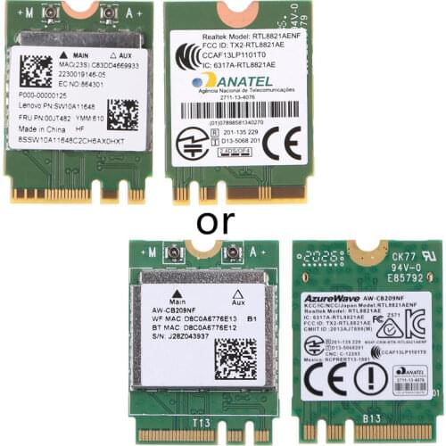 New Dual Bands 2.4+5GHz 433M Bluetooth V4.0 NGFF M.2 Wifi WLAN 802.11ac Wireless Combo Card For Realtek RTL8821AE C26