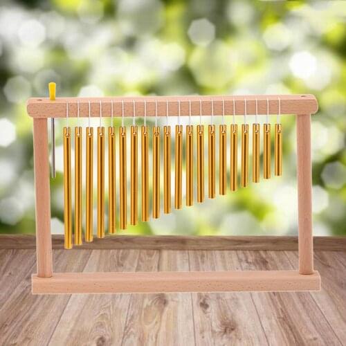 1Set Premium Golden Bar Chimes Single-row Desk for Children Enjoying Music