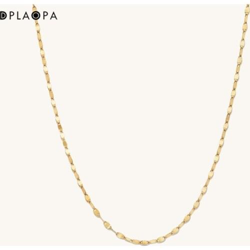 DPLAOPA 925 Sterling Silver Gold Plated Anchor Chain Necklace 45cm Long Choker 2021 Women Wedding Jewelry Gift Rock Punk Jewels
