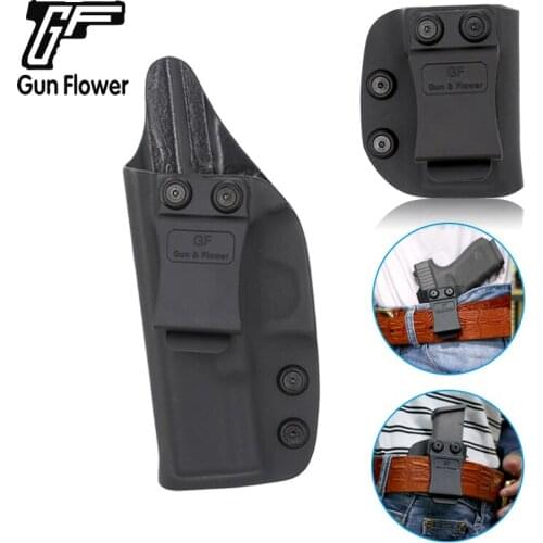 Gun&Flower Quick Draw Left Hand IWB Glock 19 Kydex Holster with Single Magazine Holder Carrier