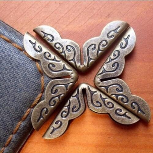 Practical 100pcs/lot Antique Bronze Small Book Scrapbooking Albums Menus Folders Collar Corner Protectors #69988