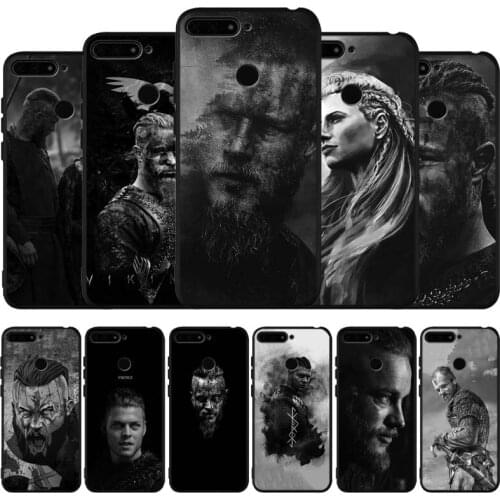 Ragnar lothbrok vikings black Silicone Phone Case For honor 30 20 Pro 8 8X 9 10 20 Lite Mate 10 20 30 Lite Pro cover