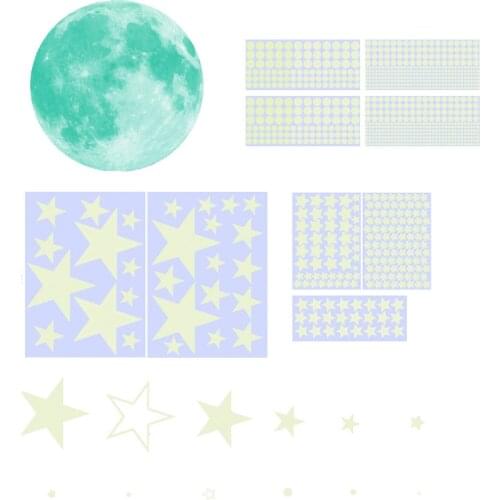 1049pcs Stars Stickers Glowing Wall Ceiling Stickers Home Kids Room Decor Polklet Fluorescent Paste From Sticky Wall Stickers