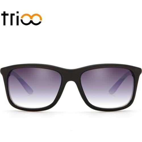 TRIOO Square Mens Shades Cool Brand Design Sunglasse for men High Quality Matte Black Frame Lunette Gafas de sol Simple Cool