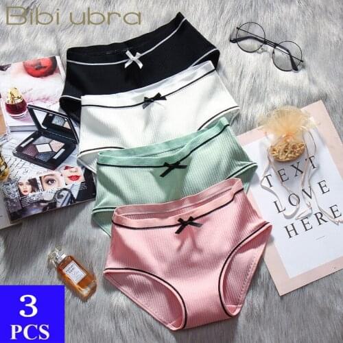 Panties Women Underwear Set Solid Mid-waist Cotton Panties Cozy Lingerie Sexy Women Underpants Tempting Briefs Female Underwear