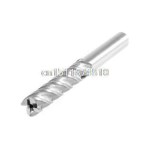 8mm x 8mm x 38mm x 82mm Helical Groove 4 Flutes HSS Cutter End Mill Gray