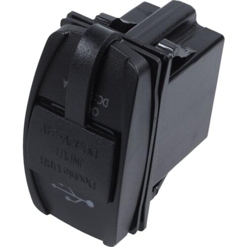 12V 24V Car Auto Boat Accessory LED Dual USB Charger - Outlet green