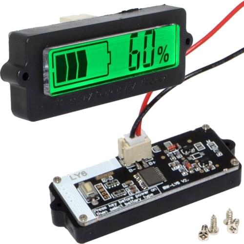 3pcs/lot New LY6 Buit-in Type LCD Digital Battery Capacity Indicator Lead-Acid Lithium Battery Tester Free Shipping 12003077