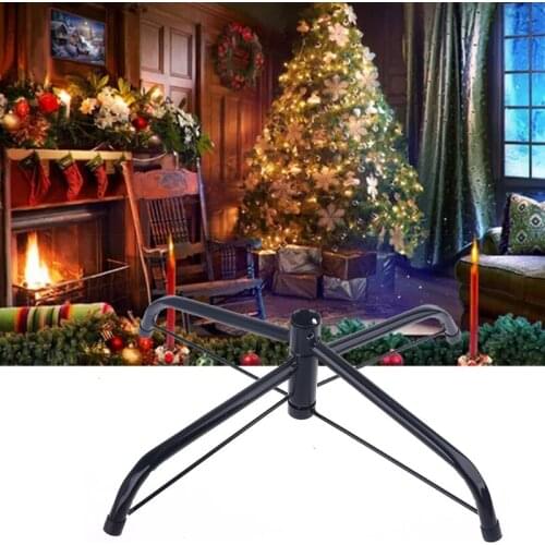 30/35/40/45/50cm Christmas Tree Base Stand Foldable Iron Bracket Xmas Tree Bottom Support Holder Christmas Decoration