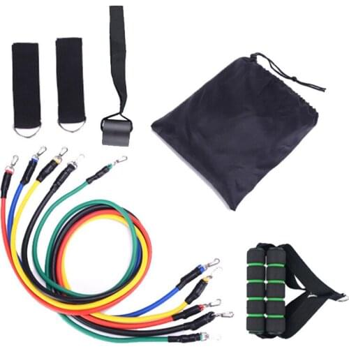 Tube Bands Gym Fitness Exercise Pilates Yoga Brick New 14Pcs Resistance Bands Set Yoga Exercise Fitness Band Rubber Loop