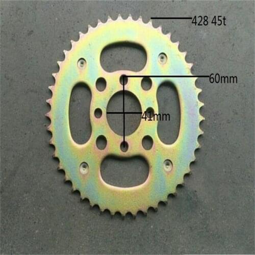 ATV UTV 4X4 accessories 250cc quad sprocket 45t for 428 chain go kart karting buggy cf moto pitbike gokart bike polaris parts